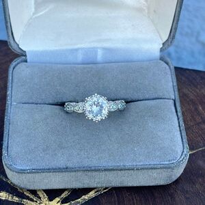 Vintage Cubic Zirconia Ring size 5 1/4 cocktail evening jewlery